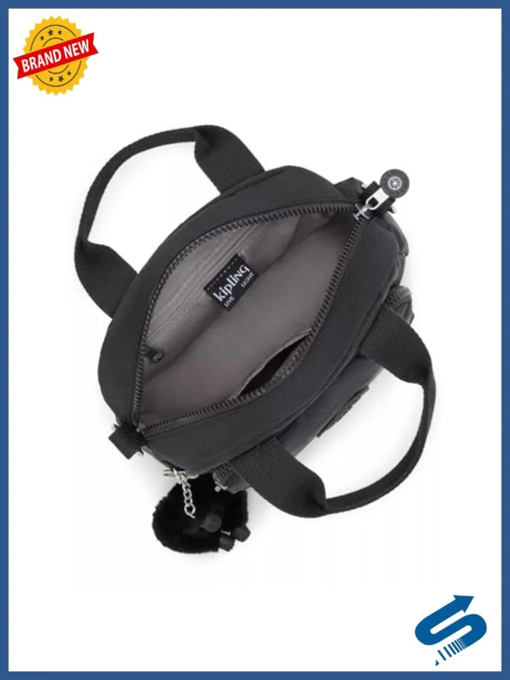 Mini Shoulder Bag with Zipper Closure Nylon Crossbody
